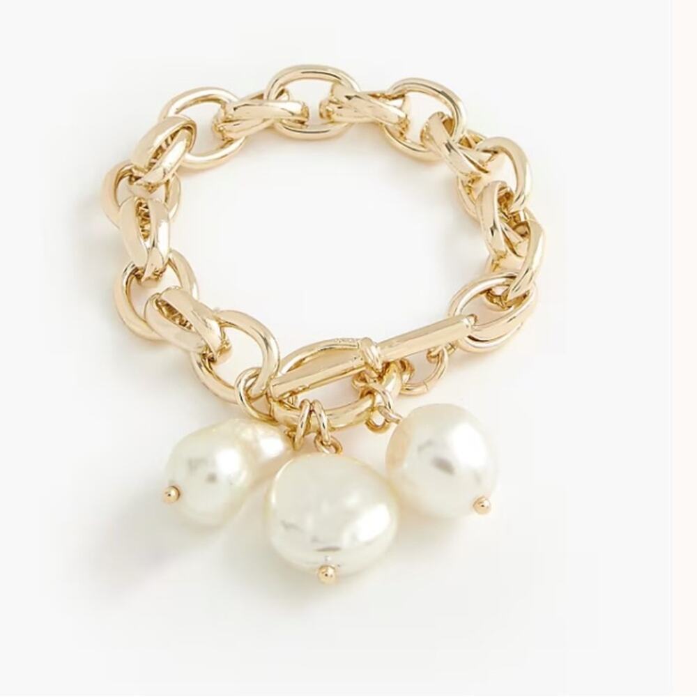 J. Crew gold Chunky chain toggle bracelet